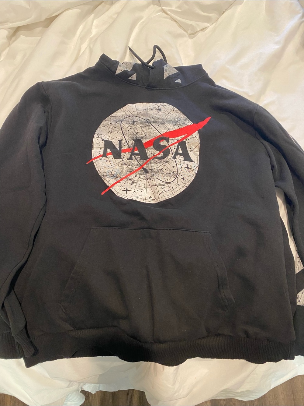 Black Graphic Pullover Hoodie - Men's Sweater